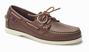 Brown Sebago Dockside Portland Leather Men's Boat Shoes | 37021GESJ
